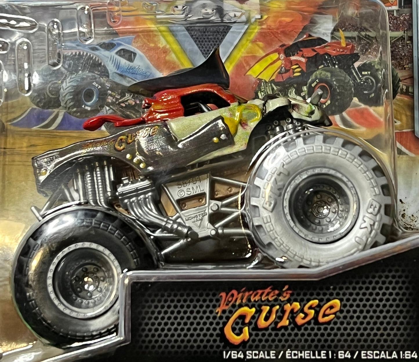 HOT WHEELS MATTEL MONSTER TRUCK  MONSTER JAM  1/64 PIRATE'S CURSE - 2023