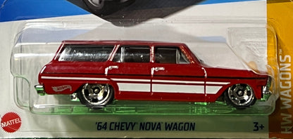 HOT WHEELS MATTEL  '64 CHEVY NOVA WAGON 3/5  HW WAGONS 222/250 -  2021