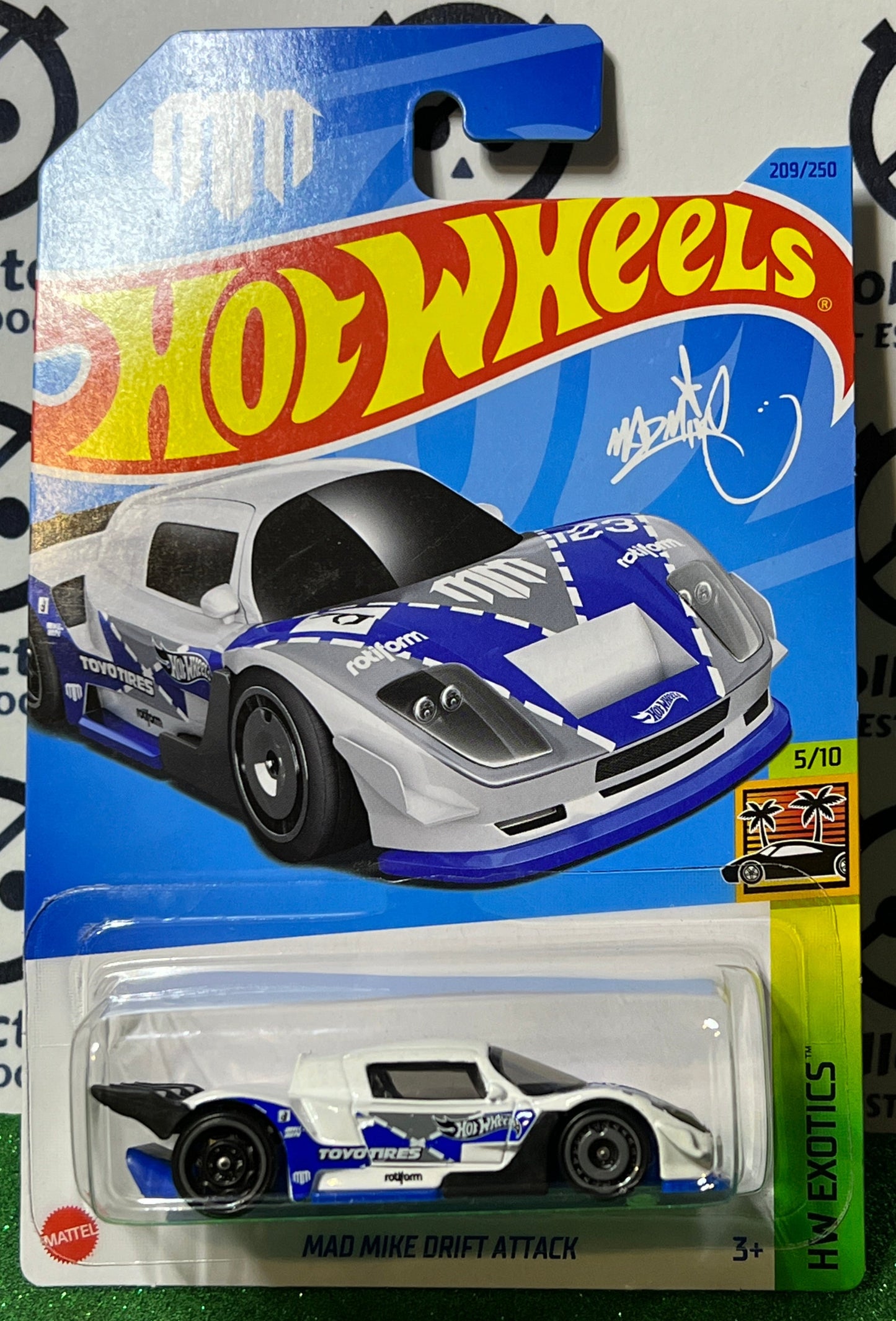 HOT WHEELS MATTEL MAD MIKE DRIFT ATTACK  5/10  HW EXOTICS 209/250 -  2021