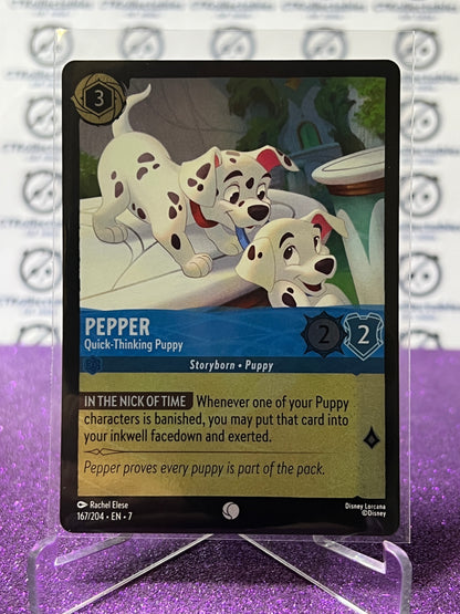 2025 DISNEY LORCANA ARCHAZIA'S ISLAND PEPPER # 167/204 COMMON COLD FOIL GAME CARD