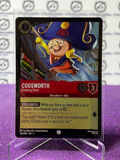 2025 DISNEY LORCANA ARCHAZIA'S ISLAND COGSWORTH # 130/204 COMMON COLD FOIL GAME CARD
