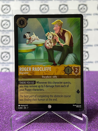 2025 DISNEY LORCANA ARCHAZIA'S ISLAND ROGER RADCLIFFE # 5/204 COMMON COLD FOIL GAME CARD