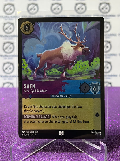2025 DISNEY LORCANA ARCHAZIA'S ISLAND SVEN # 65/204  UNCOMMON COLD FOIL GAME CARD