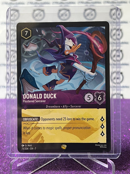 2025 DISNEY LORCANA ARCHAZIA'S ISLAND DONALD DUCK # 73/204 LEGENDARY NON-FOIL GAME CARD