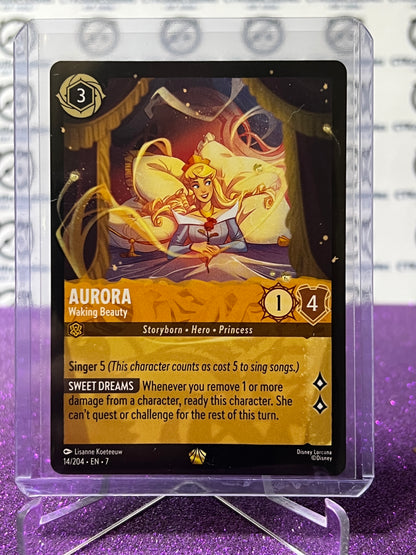 2025 DISNEY LORCANA ARCHAZIA'S ISLAND AURORA # 14/204 LEGENDARY NON-FOIL GAME CARD