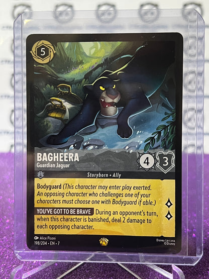2025 DISNEY LORCANA ARCHAZIA'S ISLAND BAGHEERA # 198/204 LEGENDARY NON-FOIL GAME CARD
