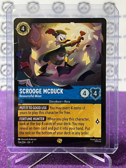 2025 DISNEY LORCANA ARCHAZIA'S ISLAND SCROOGE MCDUCK # 154/204 LEGENDARY NON-FOIL GAME CARD