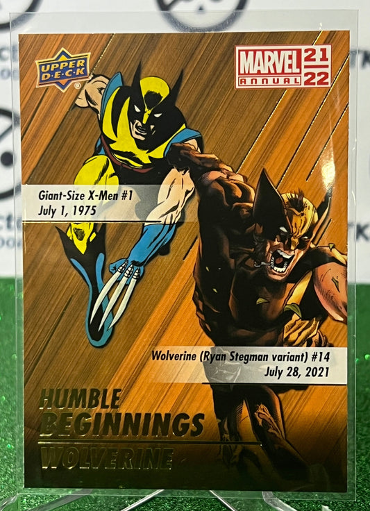 2021-22 MARVEL ANNUAL UPPER DECK WOLVERINE # HB-10 HUMBLE BEGINNINGS NON-SPORT TRADING CARD