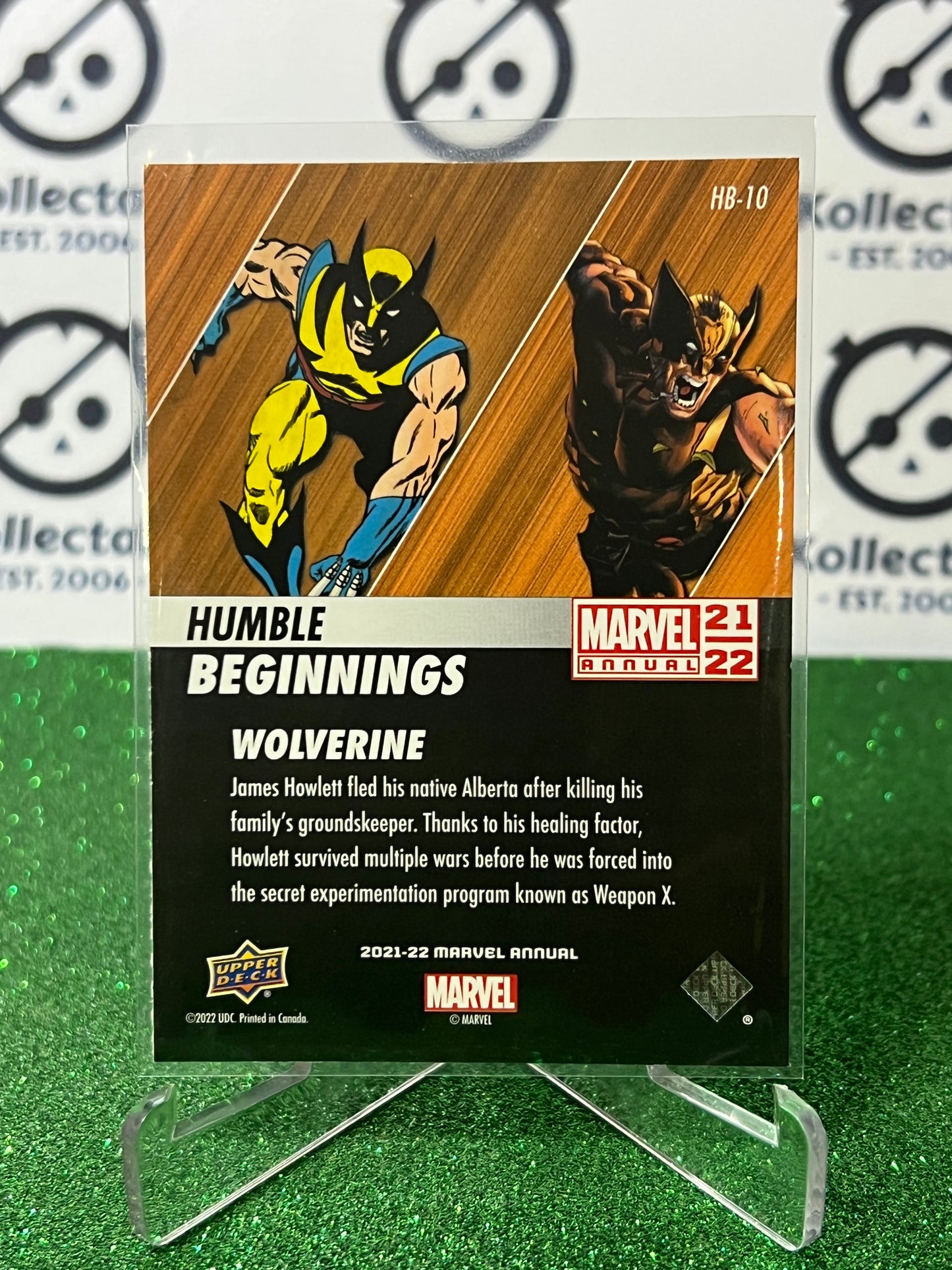 2021-22 MARVEL ANNUAL UPPER DECK WOLVERINE # HB-10 HUMBLE BEGINNINGS NON-SPORT TRADING CARD