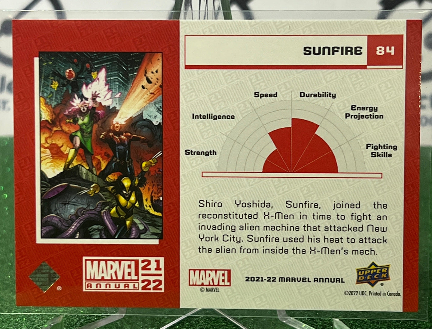 2021-22 MARVEL ANNUAL UPPER DECK SUNFIRE # 84 SILVER SPARKLE NON-SPORT TRADING CARD