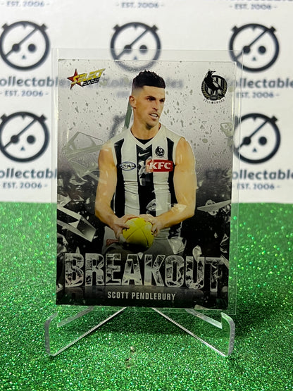 2025 AFL SELECT FOOTY STARS SCOTT PENDLEBURY # B19 BREAKOUT COLLINGWOOD MAGPIES CARD