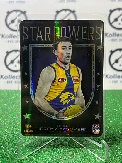 2025 AFL TEAMCOACH JEREMY McGOVERN # SP-83 STAR POWERS WEST COAST EAGLES CARD