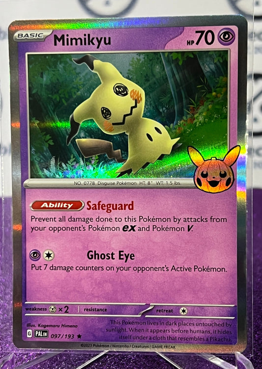 2023 TRICK OR TRADE POKEMON CARD MIMIKYU # 097/193 HALLOWEEN BOOSTER HOLO