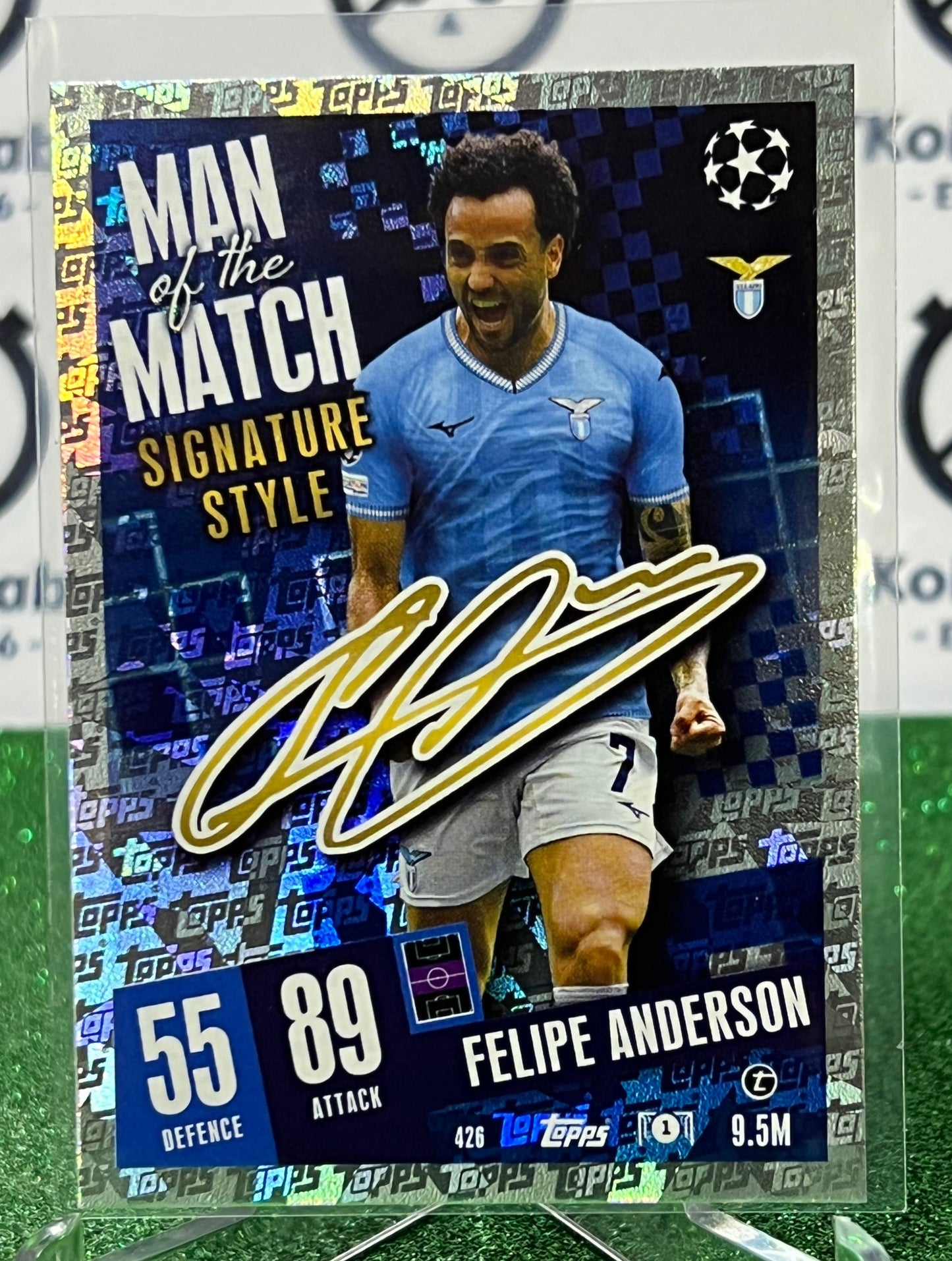 2023 TOPPS MATCH ATTAX FELIPE ANDERSON # 426 MAN OF THE MATCH SIGNATURE STYLE FOOTBALL SOCCER CARD