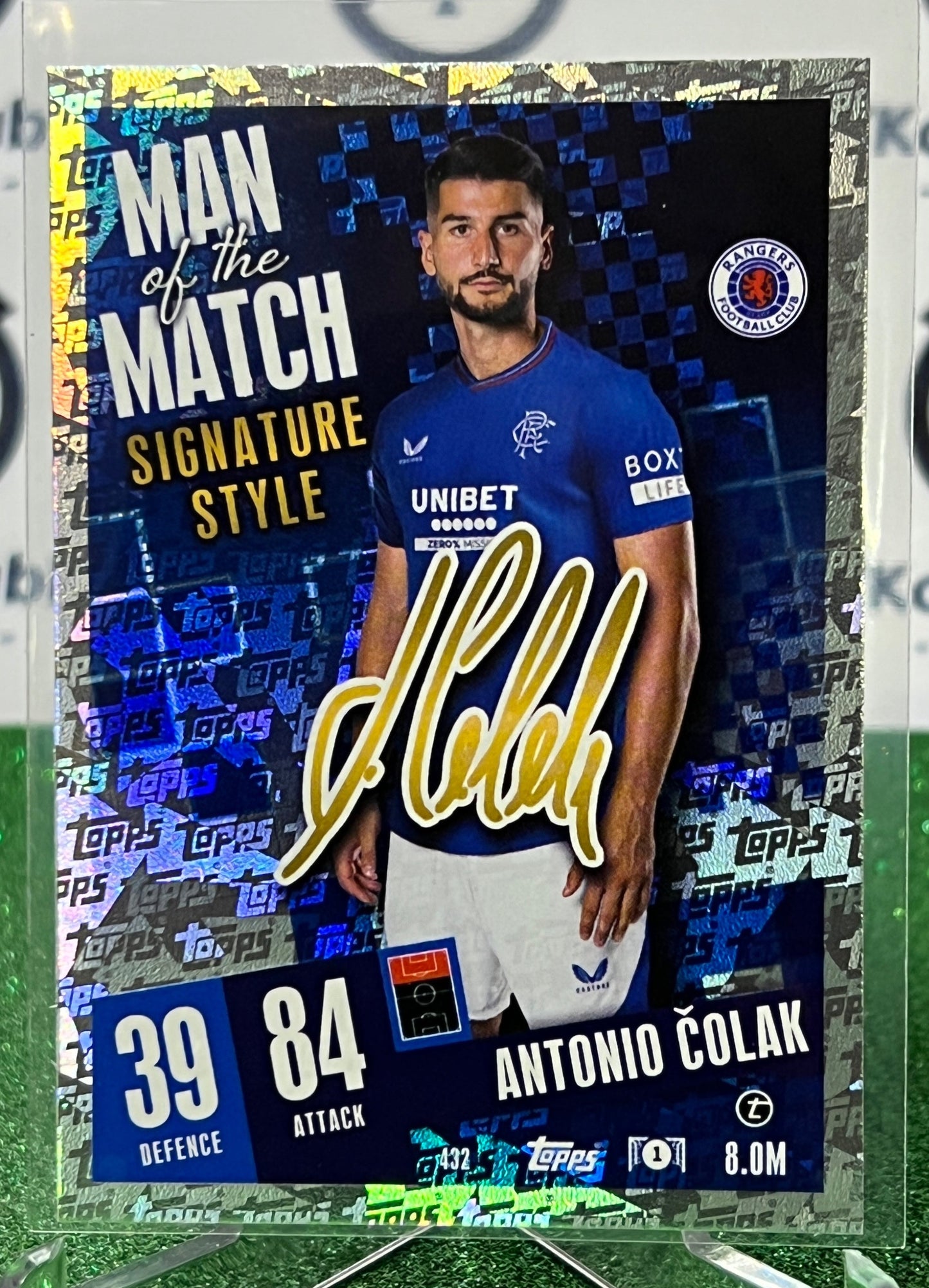 2023 TOPPS MATCH ATTAX ANTONIO COLAK # 432 MAN OF THE MATCH SIGNATURE STYLE FOOTBALL SOCCER CARD