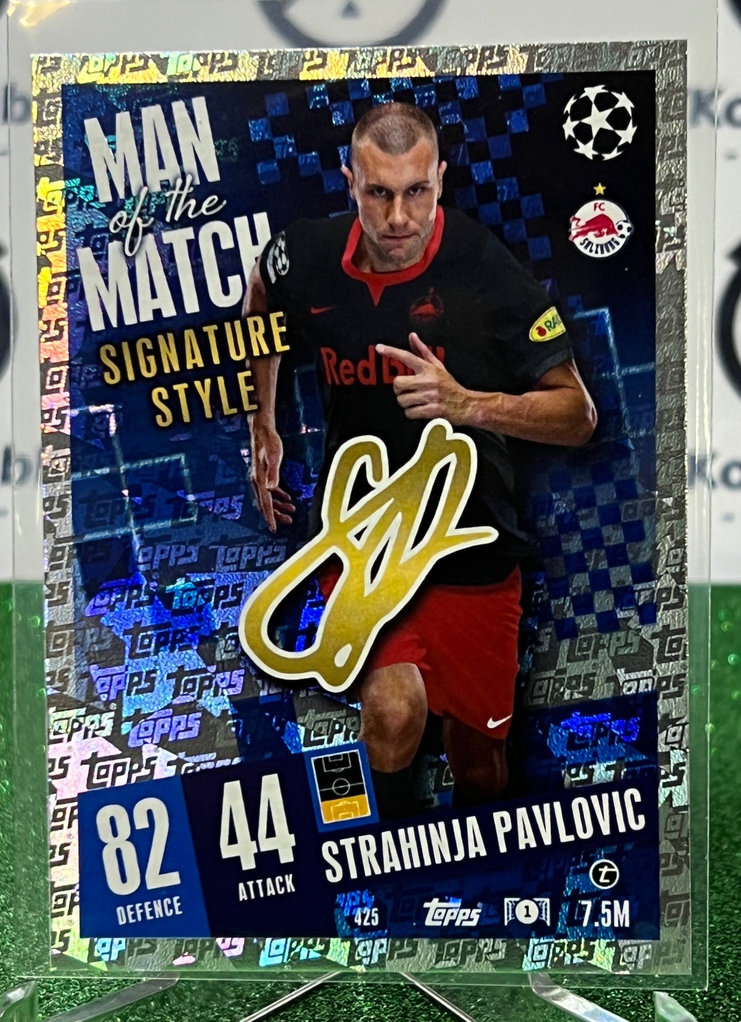 2023 TOPPS MATCH ATTAX STRAHINJA PAVLOVIC # 425  MAN OF THE MATCH SIGNATURE STYLE FOOTBALL SOCCER CARD