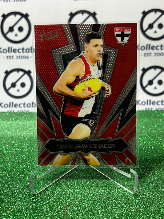 2025 AFL SELECT FOOTY STARS MARCUS WINDHAGER # LT180 LUMINOUS THUNDERBOLT ST. KILDA SAINTS CARD