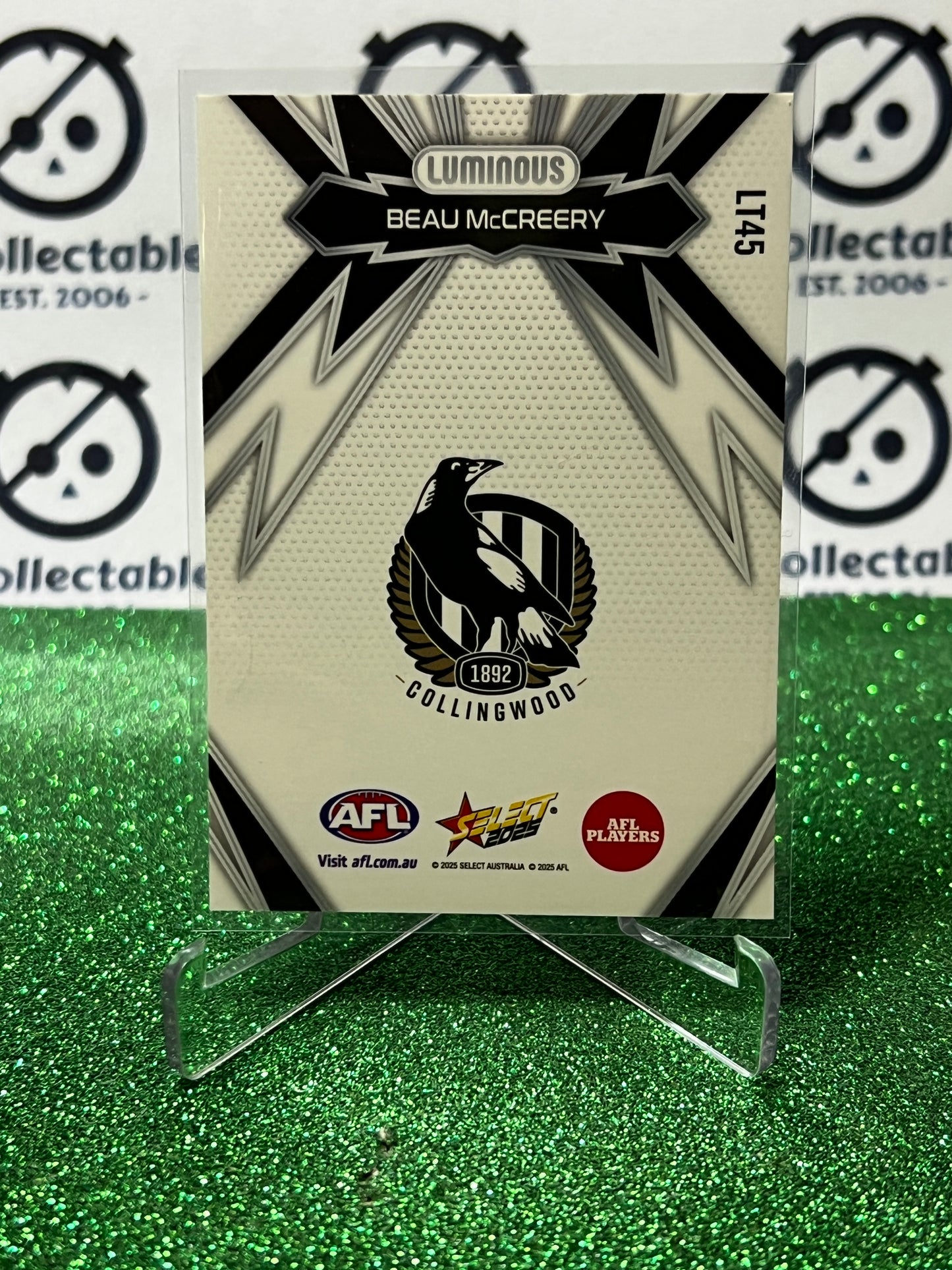 2025 AFL SELECT FOOTY STARS ISAAC QUAYNOR # B20 BREAKOUT COLLINGWOOD MAGPIES CARD
