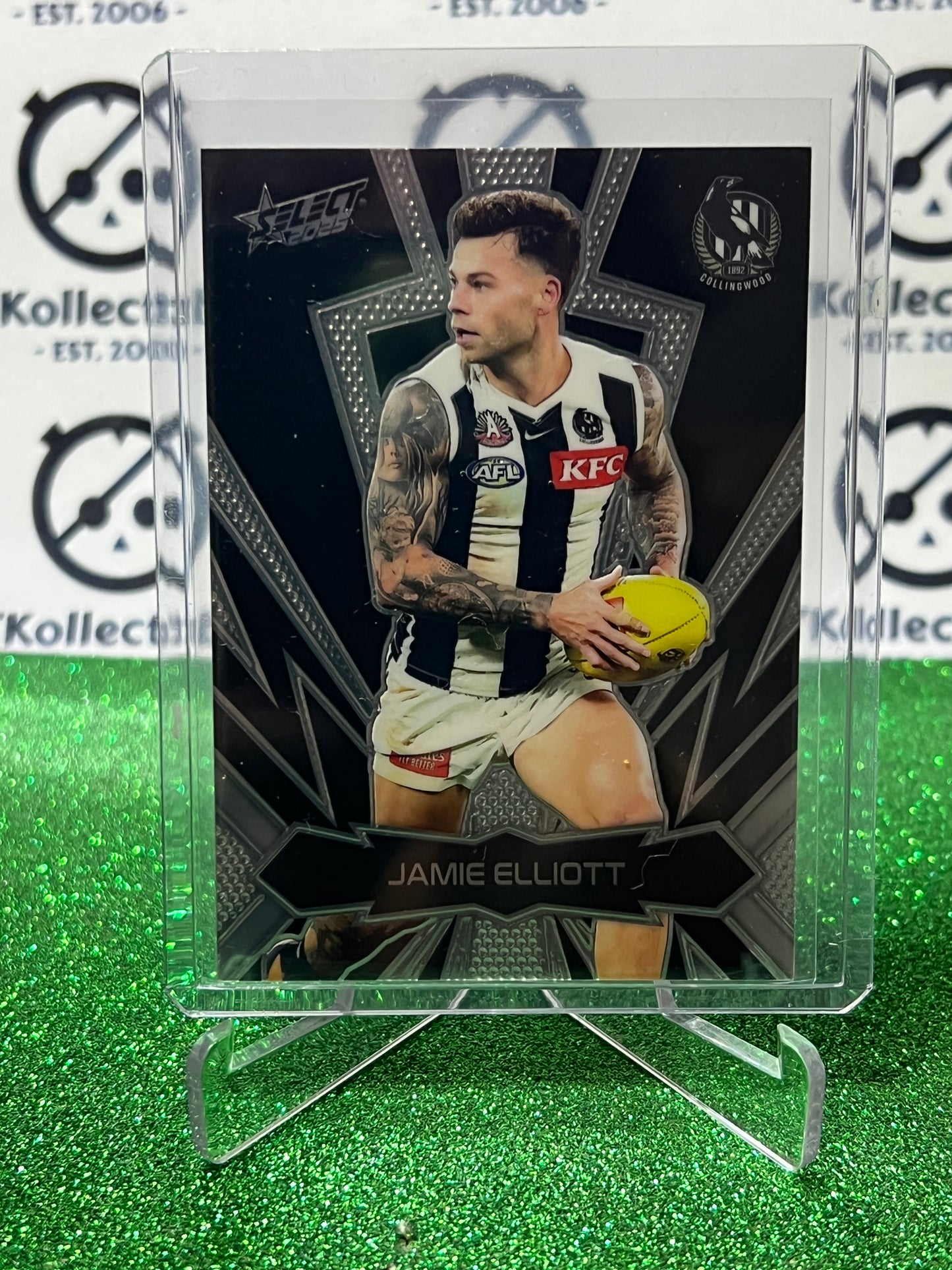 2025 AFL SELECT FOOTY STARS JAMIE ELLIOTT # LT41 LUMINOUS THUNDERBOLT GOLD /399 COLLINGWOOD MAGPIES CARD