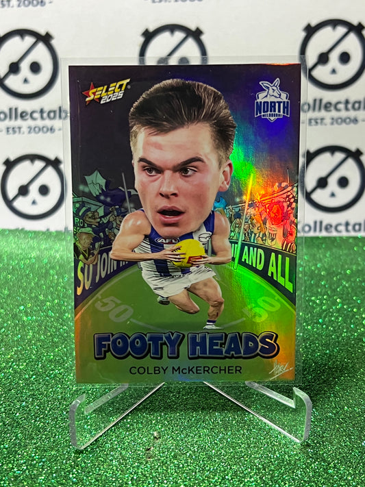 2025 AFL SELECT FOOTY STARS COLBY McKERCHER # FH69 FOOTY HEADS NORTH MELBOURNE KANGAROOS CARD