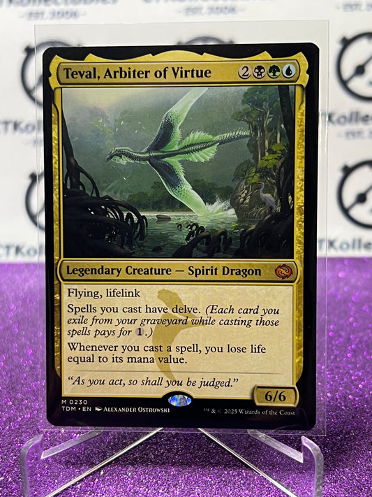 2025 MAGIC THE GATHERING TARKIR DRAGONSTORM TEVAL, ARBITER OF VIRTUE # M 0230 MYSTIC NON-FOIL CARD