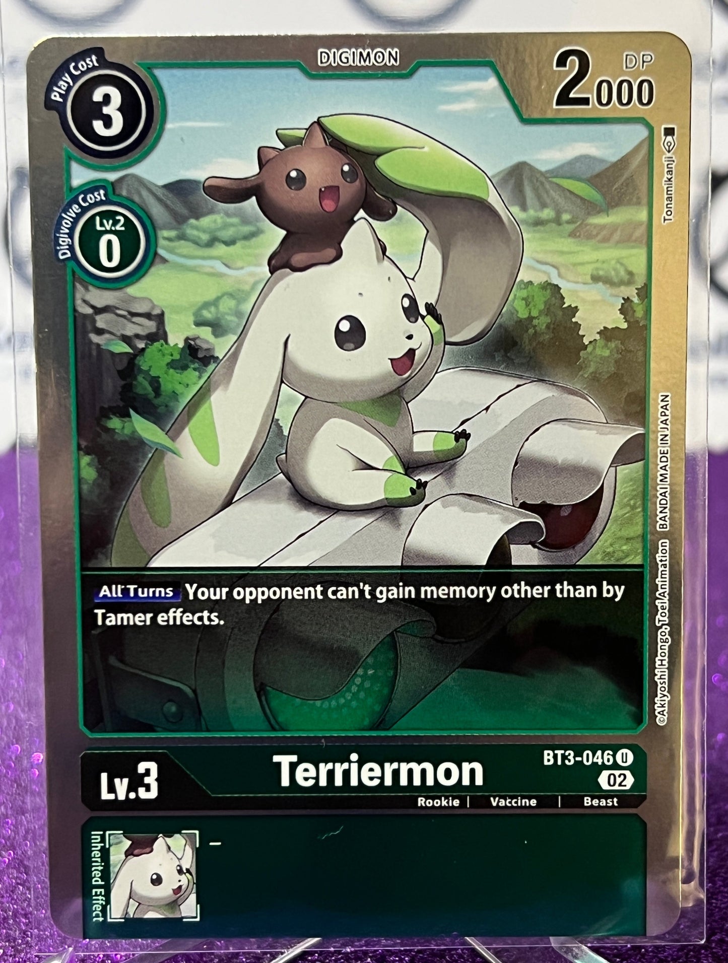 DIGIMON CARD GAME TERRIERMON # BT3-046 U 02 FOIL CARD 2023