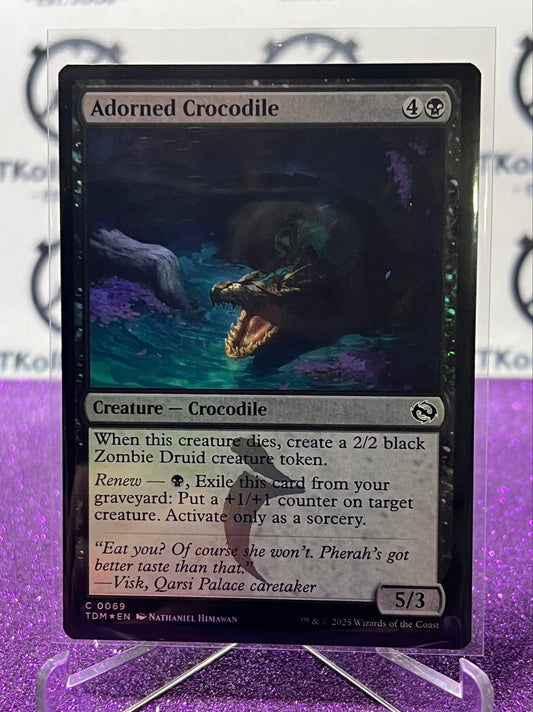 2025 MAGIC THE GATHERING TARKIR DRAGONSTORM ADORNED CROCODILE # C 0069 COMMON FOIL CARD
