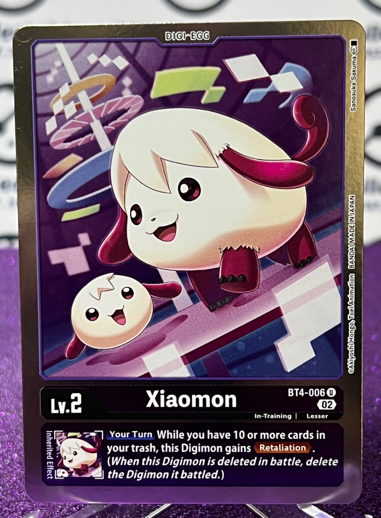 DIGIMON CARD GAME XIAOMON # BT4-006 U 02 FOIL CARD 2023