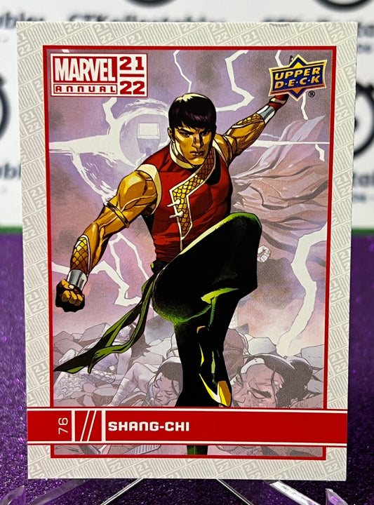 2021-22 MARVEL ANNUAL UPPER DECK SHANG-CHI # 76 NON-SPORT TRADING CARD