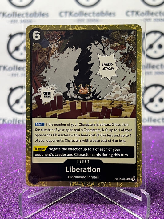 2025 ONE PIECE ROYAL BLOOD LIBERATION # OP10-098 R TCG  FOIL GOLD CARD