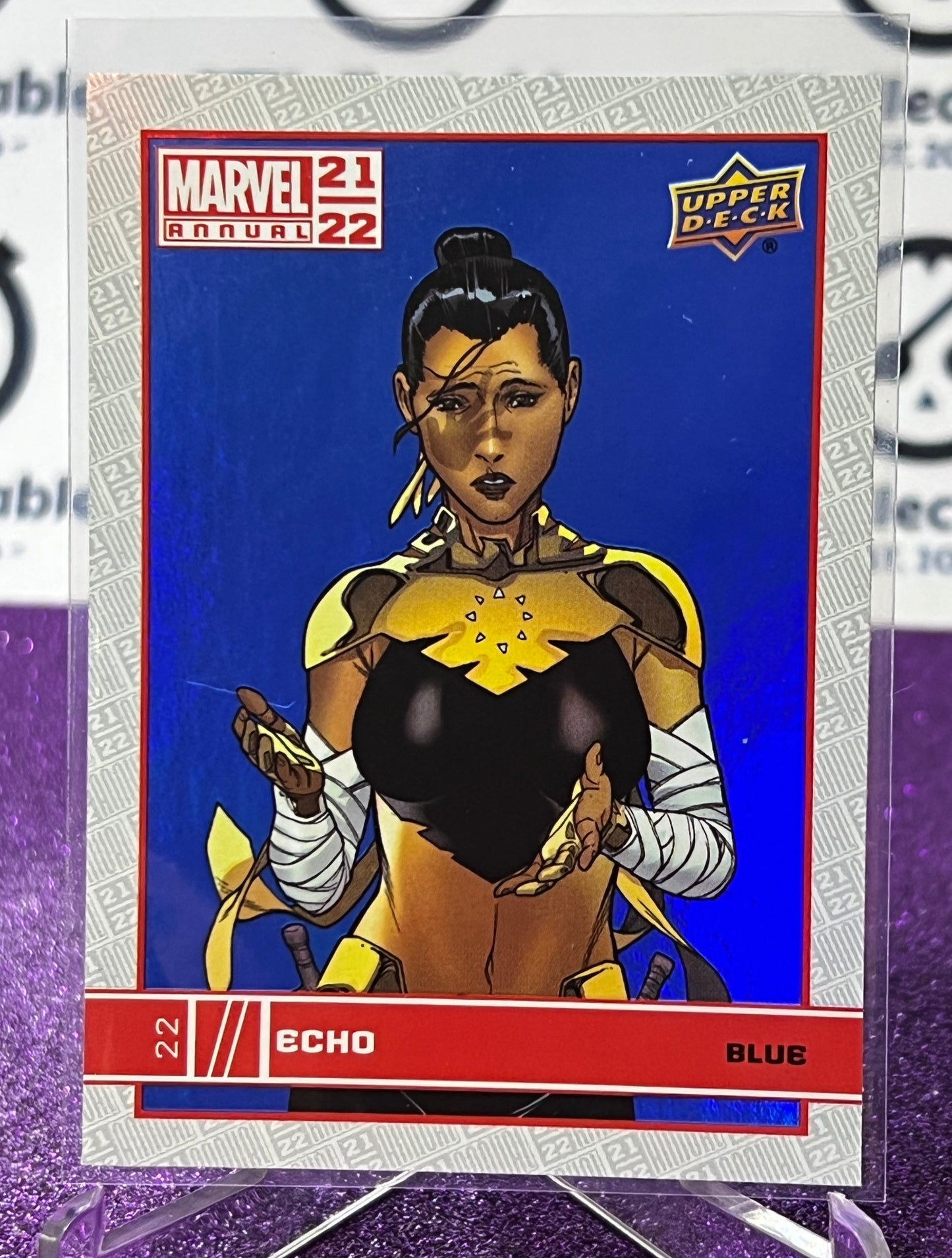 2021-22 MARVEL ANNUAL UPPER DECK ECHO # 22 BLUE FOIL NON-SPORT TRADING CARD