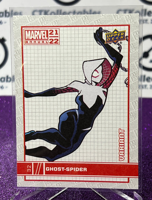 2021-22 MARVEL ANNUAL UPPER DECK GHOST-SPIDER # 32 VARIANT  NON-SPORT TRADING CARD