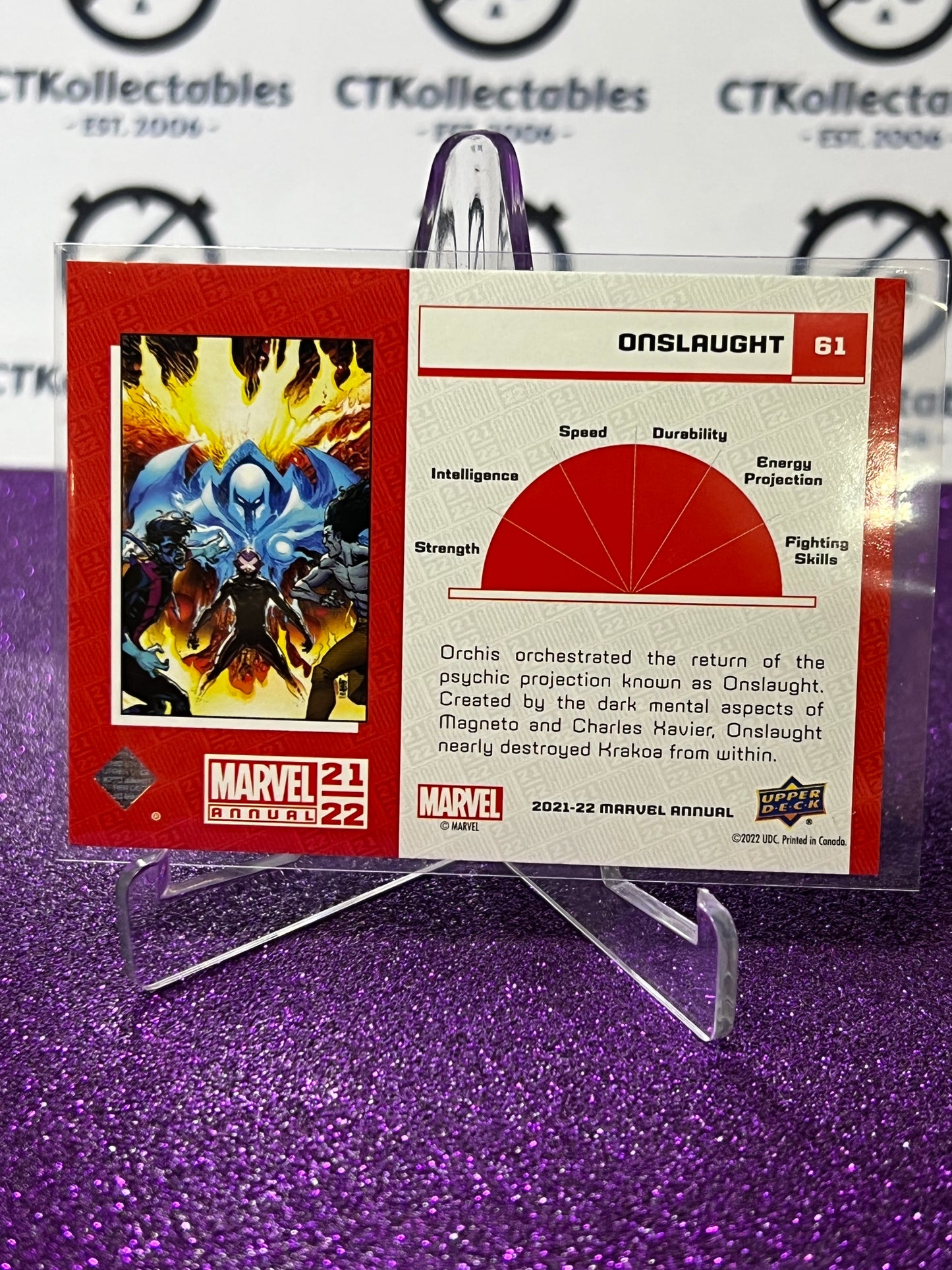 2021-22 MARVEL ANNUAL UPPER DECK ONSLAUGHT # 61 FOIL VARIANT NON-SPORT TRADING CARD