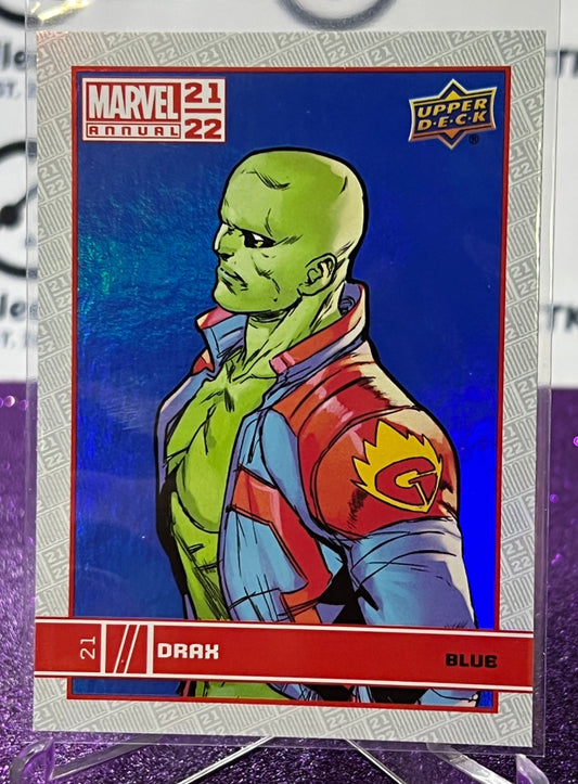 2021-22 MARVEL ANNUAL UPPER DECK DRAX # 21 FOIL VARIANT NON-SPORT TRADING CARD