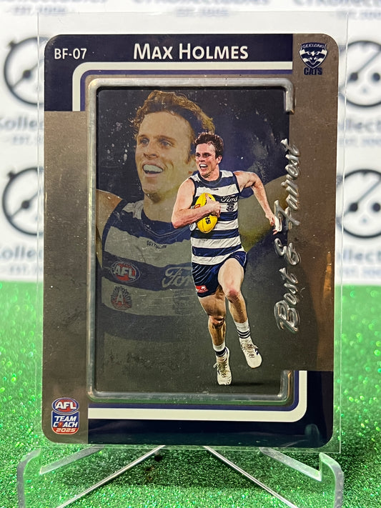 2025 AFL TEAMCOACH MAX HOLMES # BF-07 BEST & FAIREST GEELONG CATS CARD