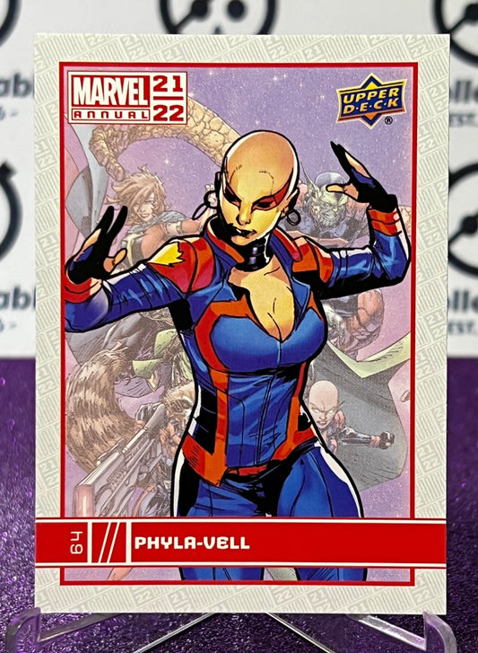 2021-22 MARVEL ANNUAL UPPER DECK PHYLA-VELL # 64 NON-SPORT TRADING CARD