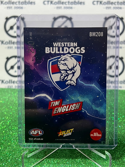 2025 AFL SELECT FOOTY STARS TIM ENGLISH # BM208 BOOM /360 WESTERN BULLDOGS CARD