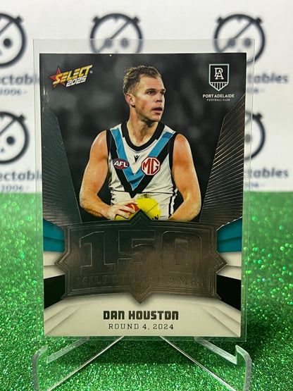 2025 AFL SELECT FOOTY STARS DAN HOUSTON # MG74 MILESTONE PORT ADELAIDE POWER CARD