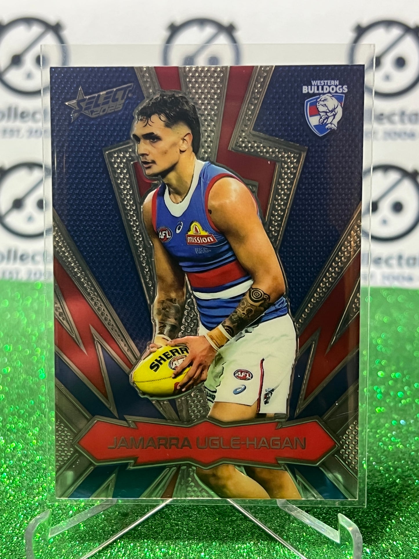 2025 AFL SELECT FOOTY STARS JAMARRA UGLE-HAGAN # LT213 LUMINOUS WESTERN BULLDOGS CARD