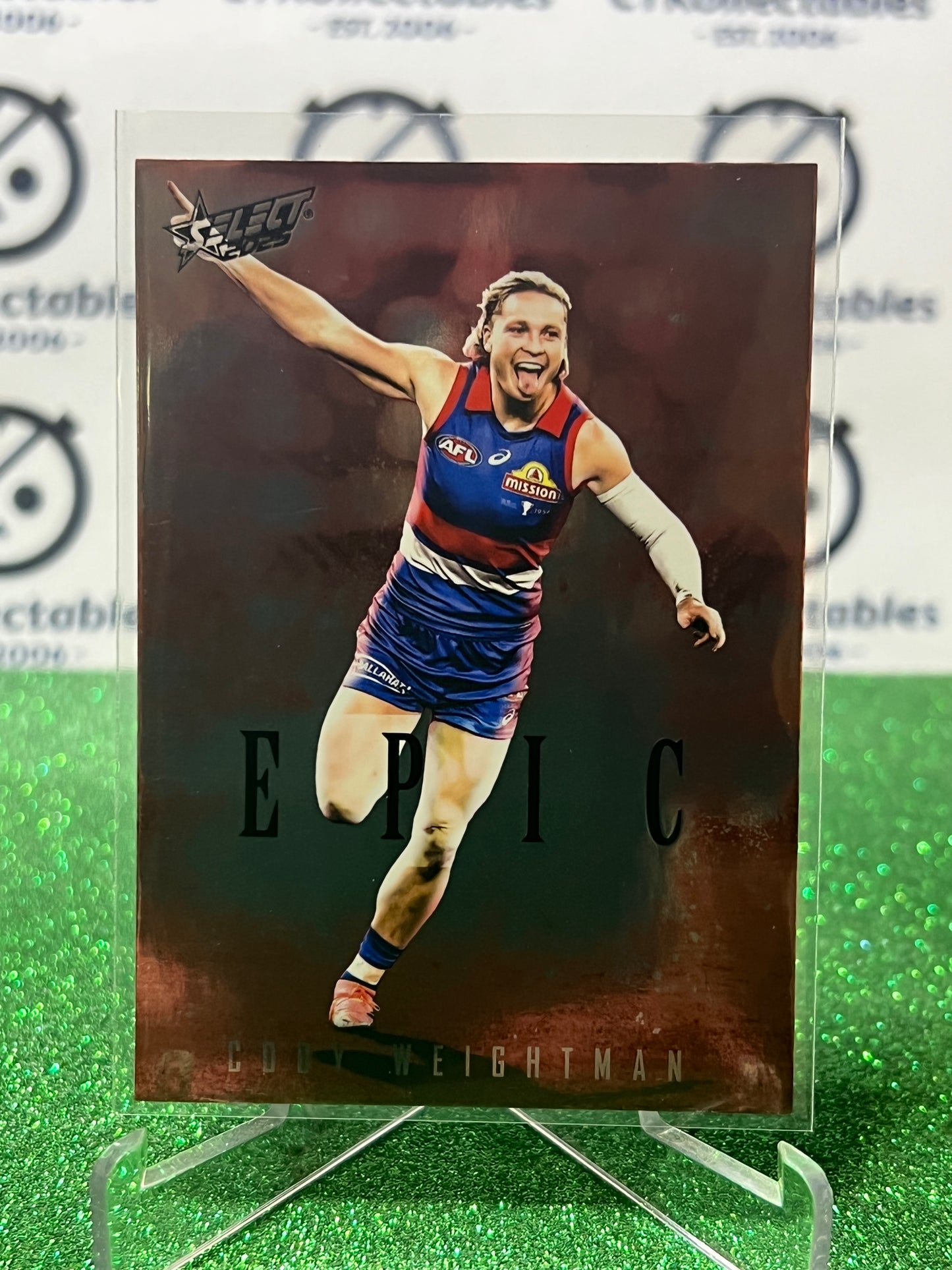 2025 AFL SELECT FOOTY STARS CODY WEIGHTMAN # ER90 EPIC WESTERN BULLDOGS CARD