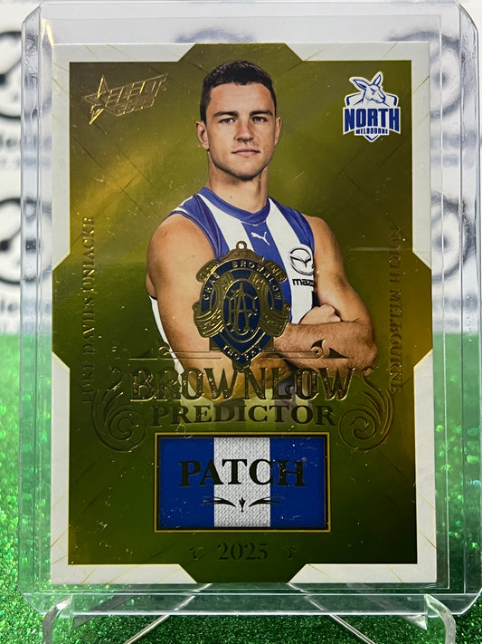 2025 AFL SELECT FOOTY STARS LUKE DAVIES-UNIACKE # BBPG56 BROWNLOWS PREDICTOR PATCH NORTH MELBOURNE KANGAROOS CARD