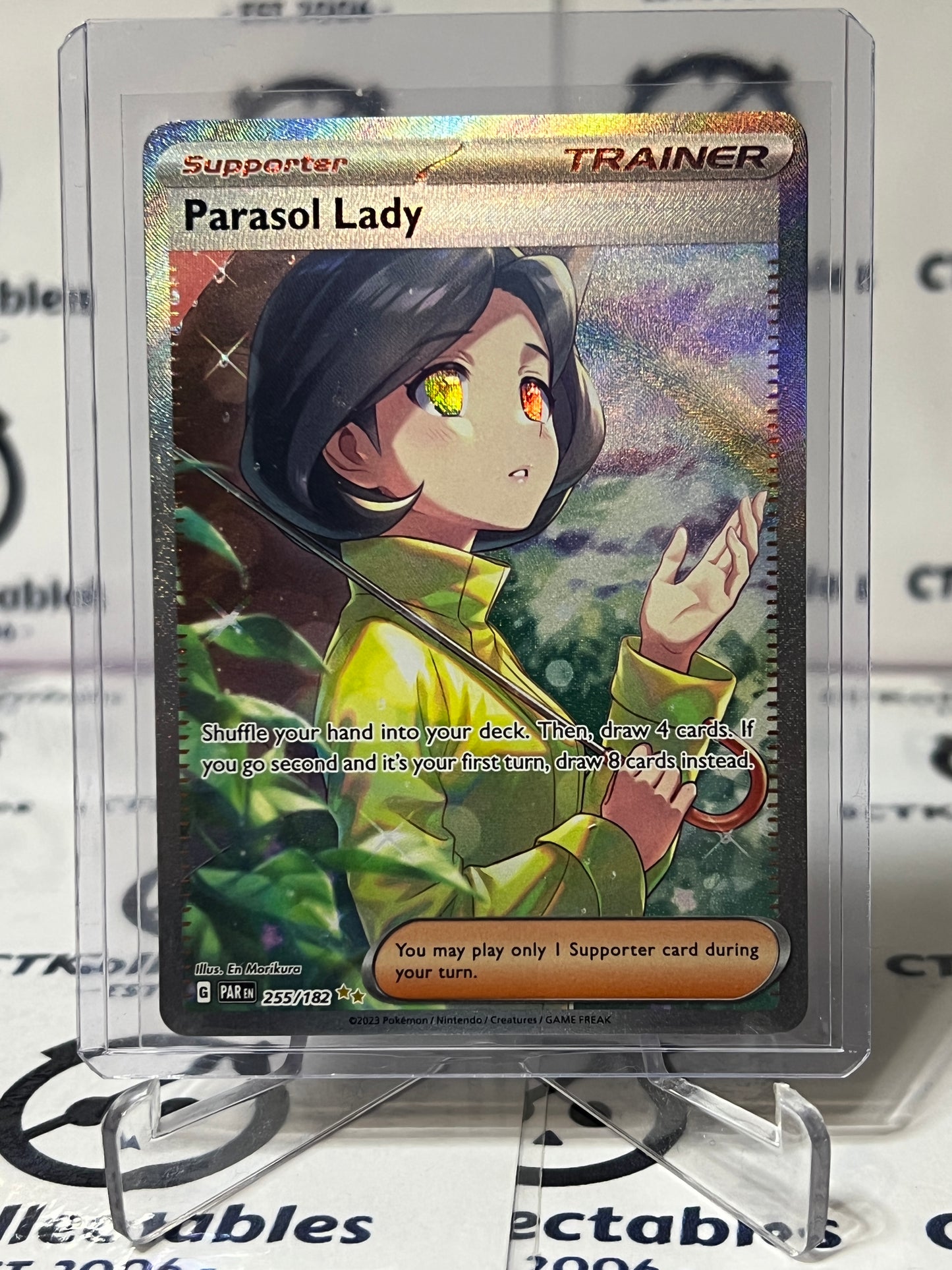 2023 SCARLET & VIOLET PARADOX RIFT POKEMON CARD PARASOL LADY # 255/182 FULL ART