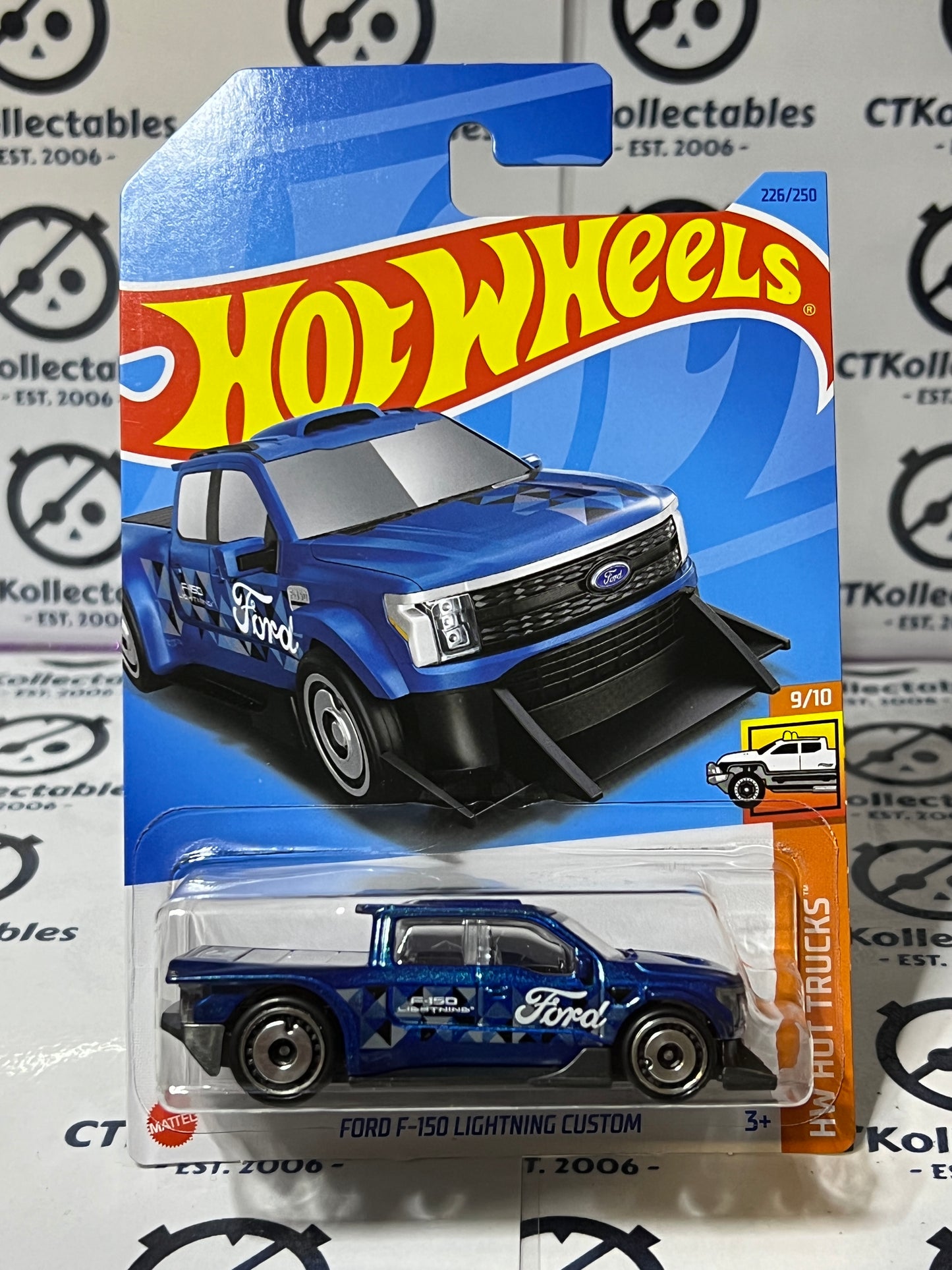 HOT WHEELS  MATTEL FORD F-150 LIGHTNING 9/10 HW HOT TRUCKS 226/250 BLUE- 2021