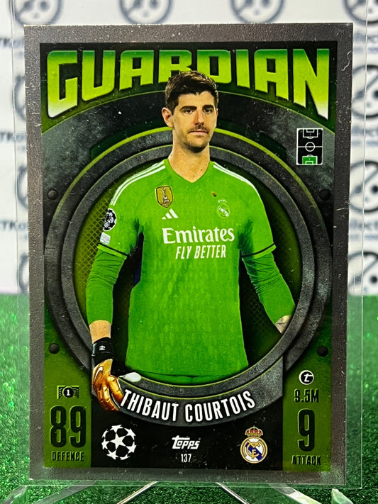 2023 TOPPS MATCH ATTAX THIBAUT COURTOIS # 137 GUARDIAN FOIL FOOTBALL SOCCER CARD