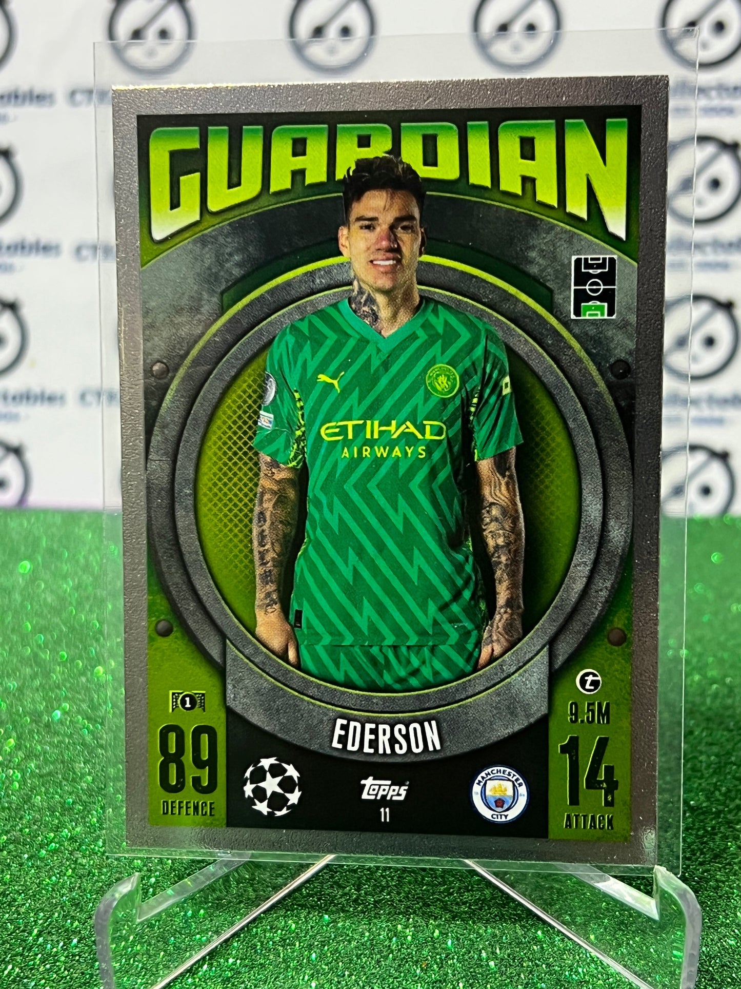 2023 TOPPS MATCH ATTAX EDERSON # 11 GUARDIAN FOIL FOOTBALL SOCCER CARD