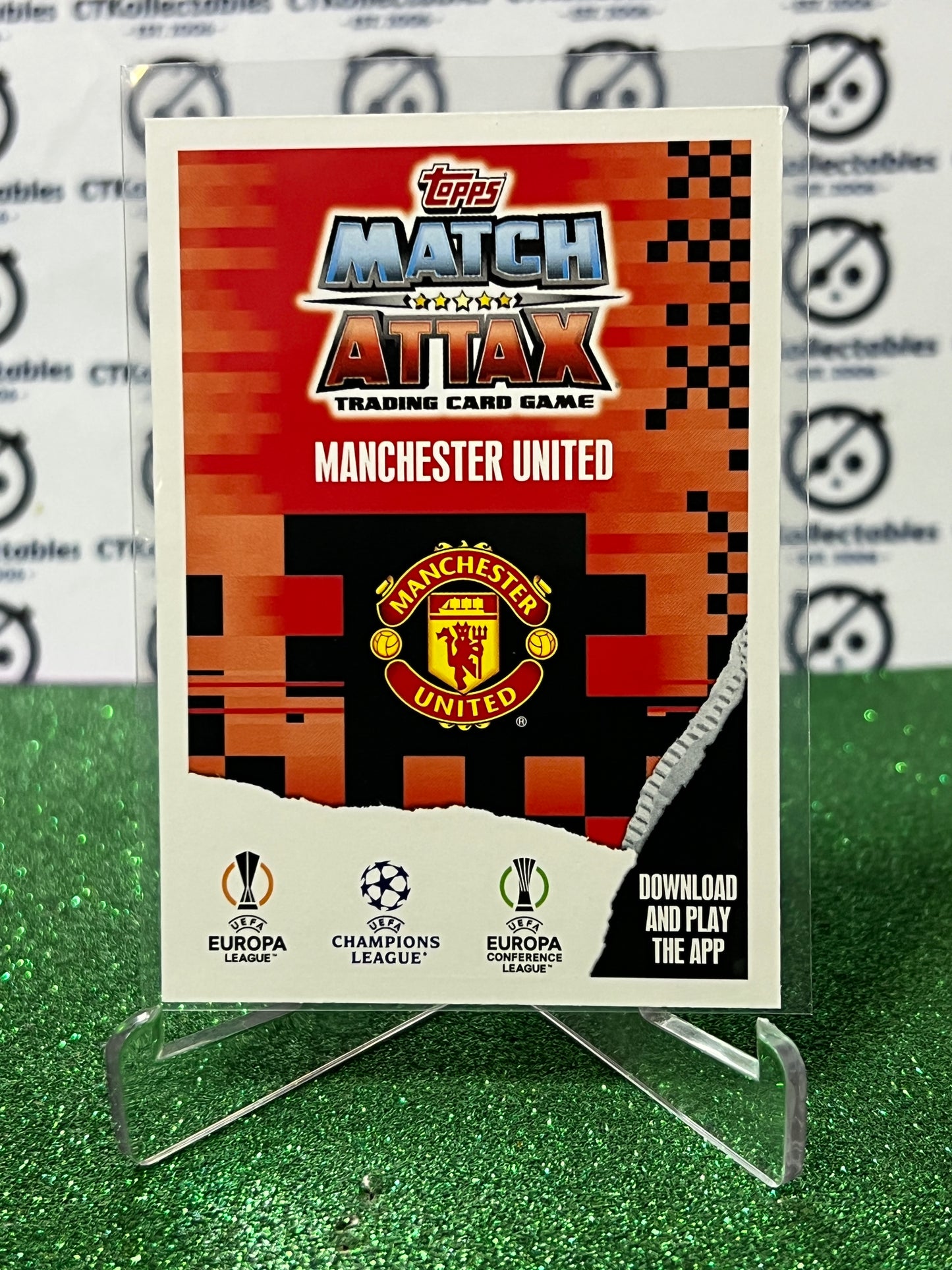 2023 TOPPS MATCH ATTAX MANCHESTER UNITED # 46 TEAM LOGO FOIL FOOTBALL SOCCER CARD