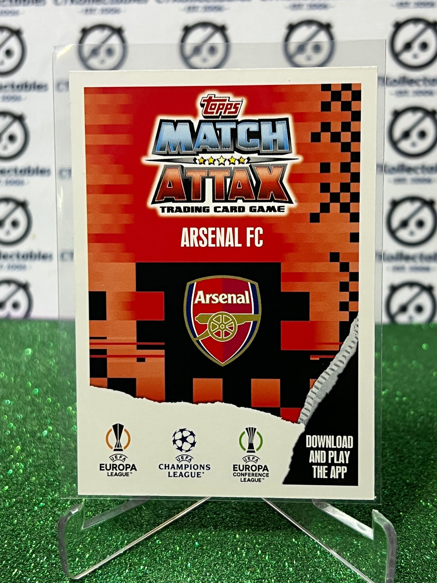 2023 TOPPS MATCH ATTAX ARSENAL # 28 TEAM LOGO FOIL FOOTBALL SOCCER CARD