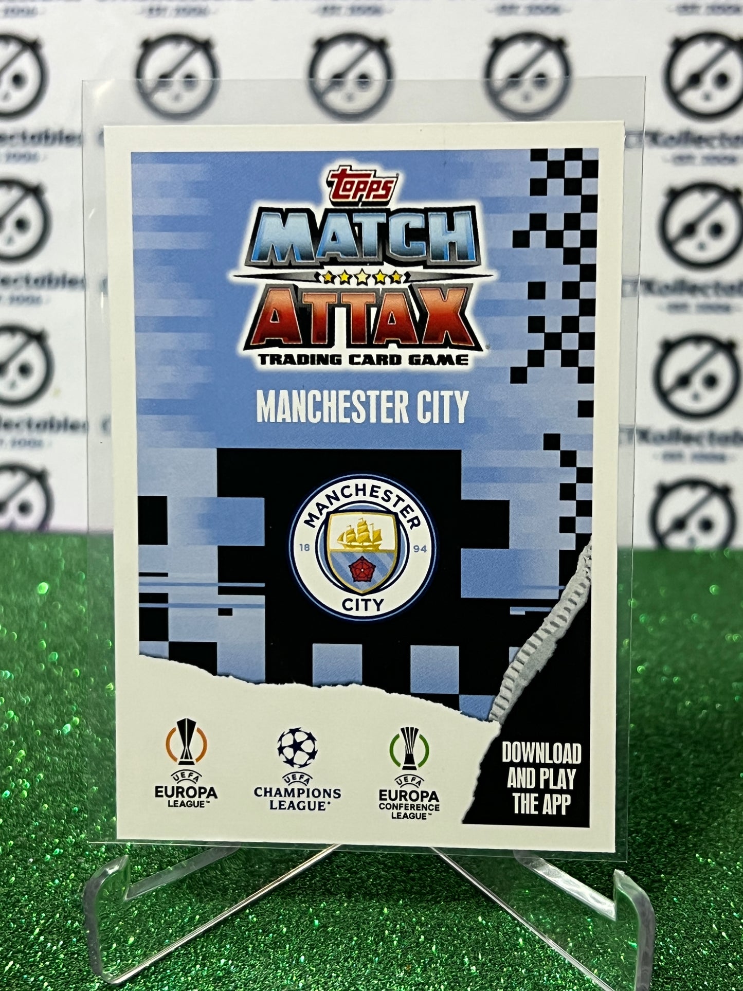 2023 TOPPS MATCH ATTAX MANCHESTER CITY # 10 TEAM LOGO FOIL FOOTBALL SOCCER CARD