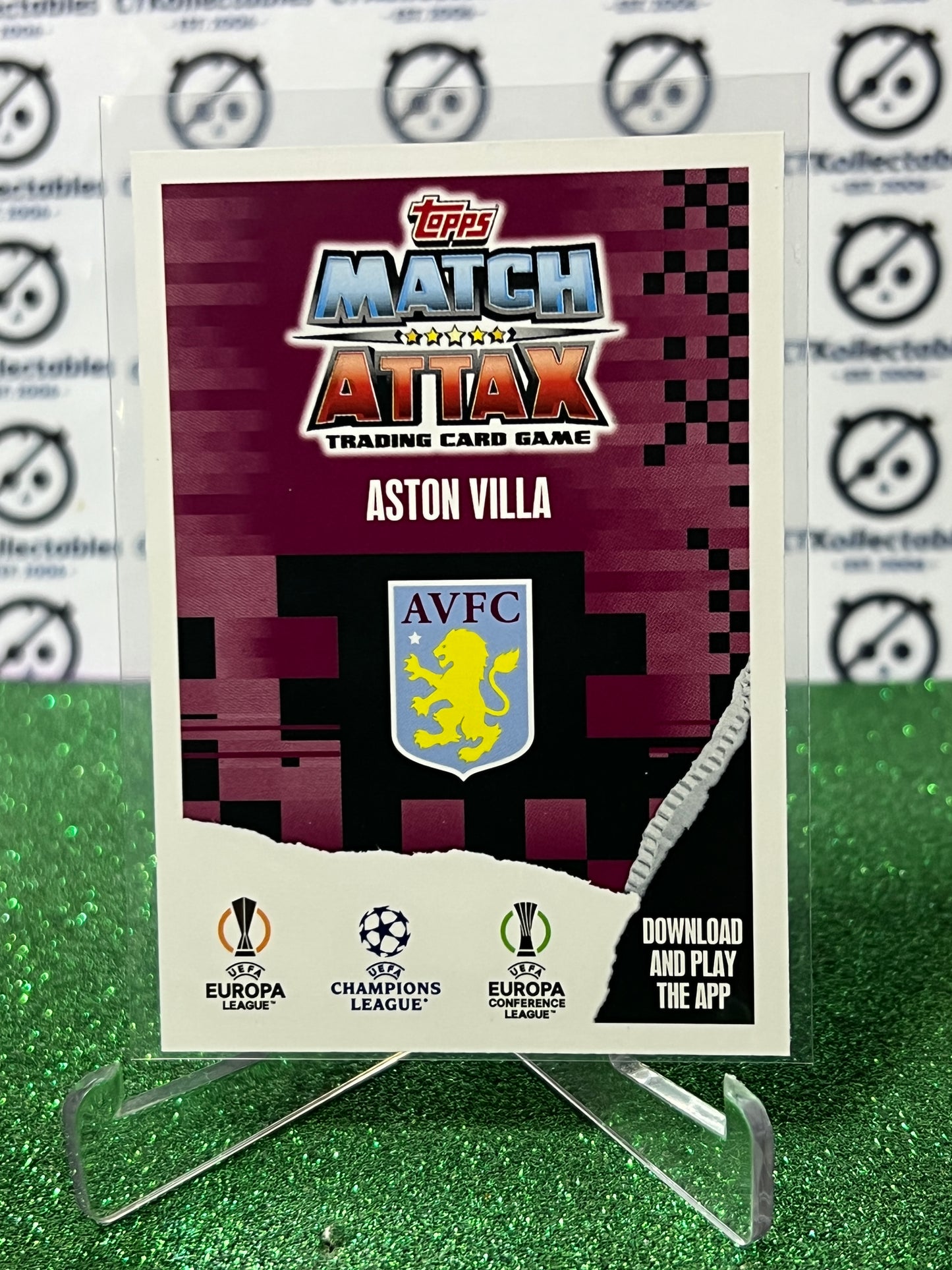 2023 TOPPS MATCH ATTAX ASTON VILLA # 1 TEAM LOGO FOIL FOOTBALL SOCCER CARD