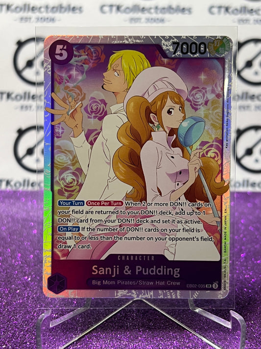 2025 ONE PIECE ANIME 25th COLLECTION SANJI & PUDDING # EB02-035 SR TCG  FOIL CARD